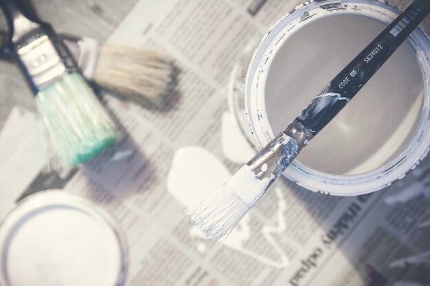 image of paint in a pot ready for home improvement work